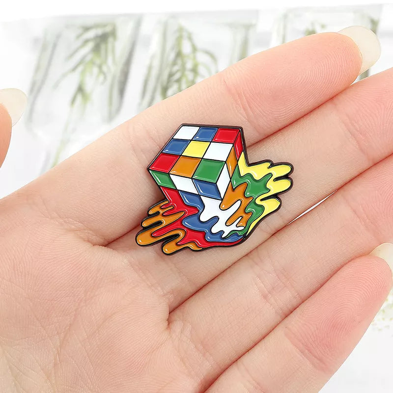 Rubiks Cube Lapel Pin/ Brooch