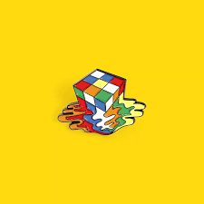 Rubiks Cube Lapel Pin/ Brooch